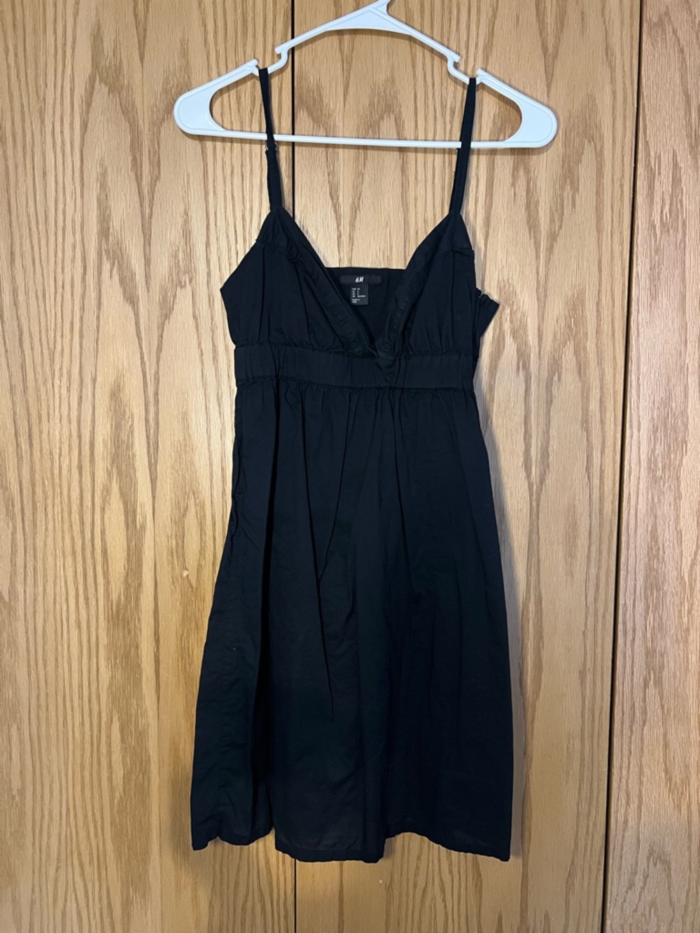 H&M Black Spaghetti-Strap Mini Dress